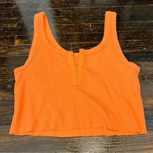 Bright Orange Hook & Eye Tank Top Aerie